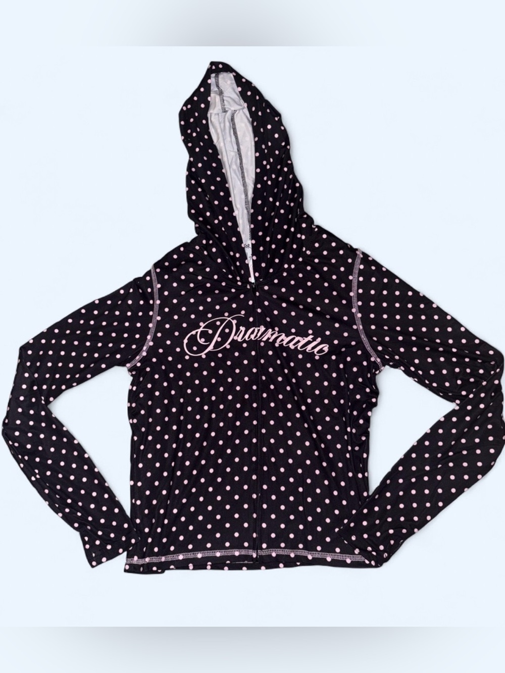 J For Justify “Dramatic” Polka Dot Zip Hoodie NWT - Size L